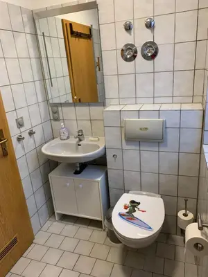 Ein Badezimmer in der Unterkunft VormHolte2