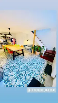Ein Sitzbereich in der Unterkunft Get-your-flat - Wohnen im Eulenturm tiny owl-house - naturnah & einzigartig - 60 m2 - Haustier auf Anfrage OG1