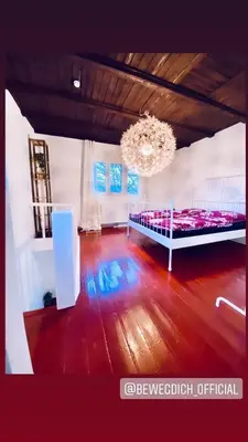 Ein Bett oder Betten in einem Zimmer der Unterkunft Get-your-flat - Wohnen im Eulenturm tiny owl-house - naturnah & einzigartig - 60 m2 - Haustier auf Anfrage OG1