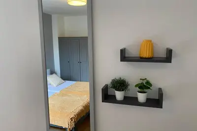 Ein Bett oder Betten in einem Zimmer der Unterkunft Gemütliche Wohnung zwischen Grün und Duisburg Hbf