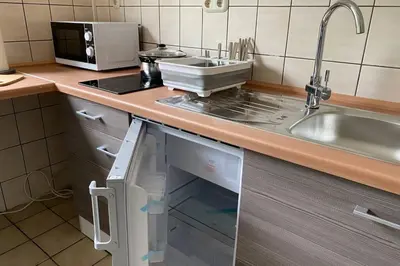 Küche/Küchenzeile in der Unterkunft Gemütliche Wohnung zwischen Grün und Duisburg Hbf