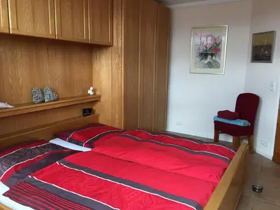Ein Bett oder Betten in einem Zimmer der Unterkunft Ferienwohnung Panoramablick Ennepetal