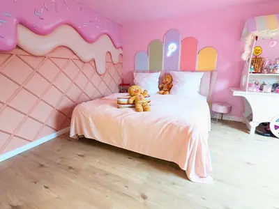Ein Bett oder Betten in einem Zimmer der Unterkunft Candypartment Sweets 'n Sleep