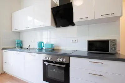 Küche/Küchenzeile in der Unterkunft PRIME Apartments - Monteur House with 1-4 Room Apartments