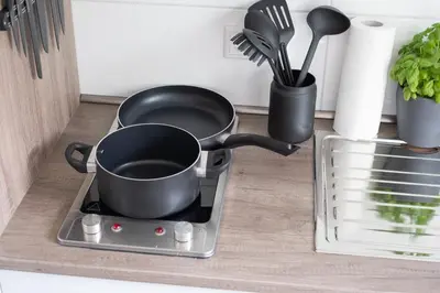 Küche/Küchenzeile in der Unterkunft cruwzo I Apartment Rüttenscheid- Grün & Zentral