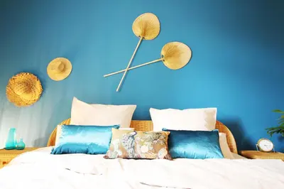 Ein Bett oder Betten in einem Zimmer der Unterkunft Superior Apartment mit tropical Feeling l 2 Schlafzimmer nahe City l Messe l Flughafen l Hbf