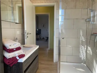 Ein Badezimmer in der Unterkunft Ferienwohnung Annika