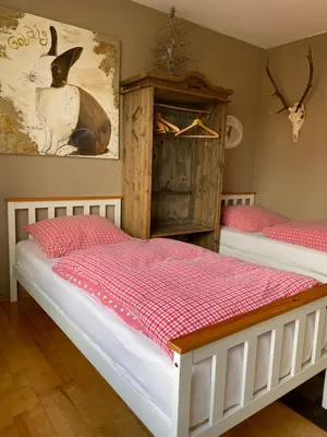 Ein Bett oder Betten in einem Zimmer der Unterkunft großzügige Monteurwohnung