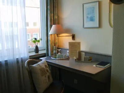 Ein Sitzbereich in der Unterkunft City Hotel by celina