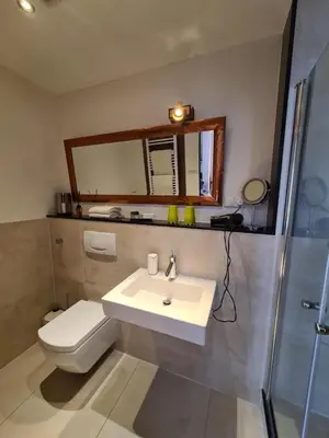 Ein Badezimmer in der Unterkunft Hotel Aleo