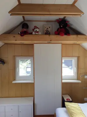 Ein Bett oder Betten in einem Zimmer der Unterkunft Ferienwohnung A&K