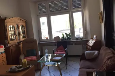 Ein Sitzbereich in der Unterkunft Villa Kunterbunt