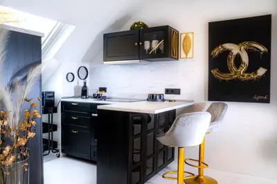 Küche/Küchenzeile in der Unterkunft Exquisites Loft mit Whirlpool