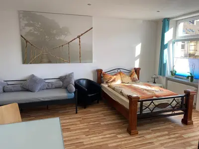 Ein Sitzbereich in der Unterkunft Gästewohnung in Schwelm