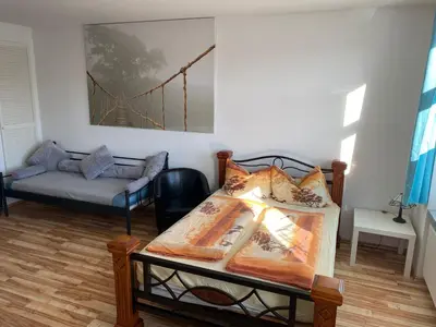 Ein Sitzbereich in der Unterkunft Gästewohnung in Schwelm