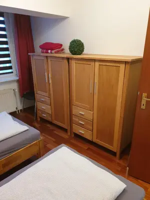 Ein Bett oder Betten in einem Zimmer der Unterkunft Ferienwohnung Calabria Nr 3