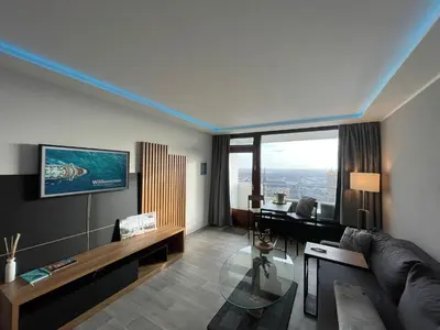 TV/Unterhaltungsangebot in der Unterkunft Themenpartment Himmel und Mehr Penthouse