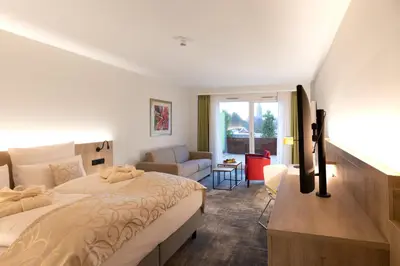 Ein Bett oder Betten in einem Zimmer der Unterkunft Naundrups Hof