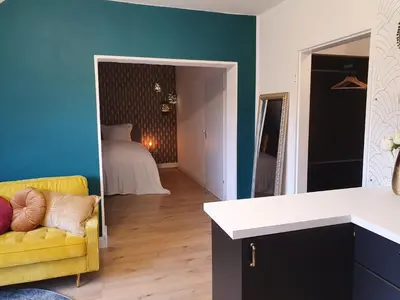 Grundriss der Unterkunft Melody Apartment mit E-Ladesäule und mobiler Klimaanlage