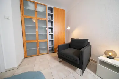Ein Sitzbereich in der Unterkunft Apartment Blue - Zentral und gut angebunden