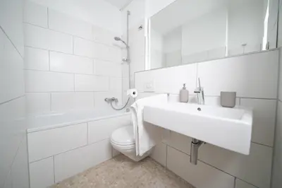 Ein Badezimmer in der Unterkunft Apartment Blue - Zentral und gut angebunden