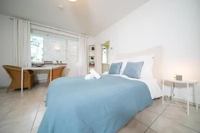 Ein Bett oder Betten in einem Zimmer der Unterkunft Apartment Blue - Zentral und gut angebunden