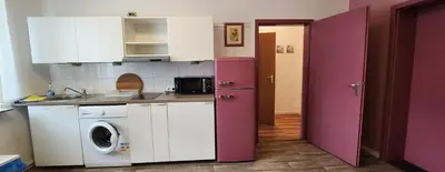 Küche/Küchenzeile in der Unterkunft ELENA flat ROSA Oberhausen Zentrum CentrO Westfield
