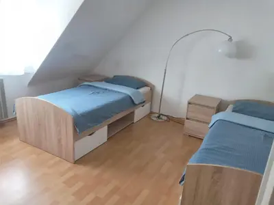 Ein Bett oder Betten in einem Zimmer der Unterkunft Monteurzimmer/Ferienwohnung Bottrop