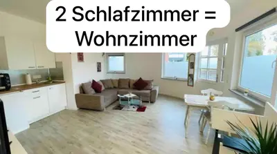 Ein Sitzbereich in der Unterkunft Tiny Bungalow, Check-In Kontaktlos, Zentral, Duisburg