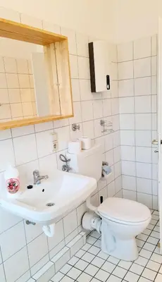 Ein Badezimmer in der Unterkunft ELENA flat LILIE, Oberhausen Zentrum CentrO Westfield