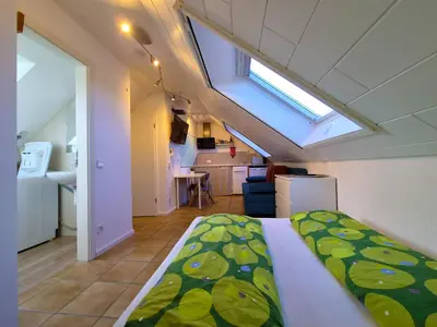 Küche/Küchenzeile in der Unterkunft Auszeit im Grünen - Ferienwohnung in Hünxe