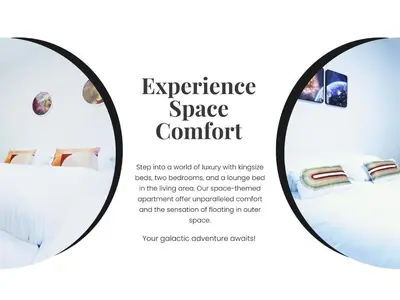 Grundriss der Unterkunft Space Loft Wohndesign mit 2 Schlafzimmern l 450m bis Uni