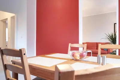 Ein Sitzbereich in der Unterkunft Schicke & helle Wohnung in Mülheim an der Ruhr