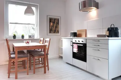 Küche/Küchenzeile in der Unterkunft Schicke & helle Wohnung in Mülheim an der Ruhr