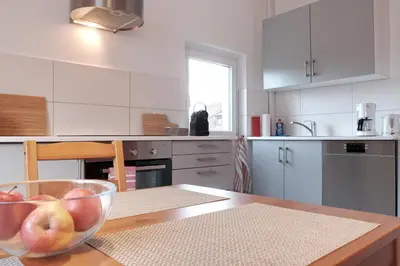 Küche/Küchenzeile in der Unterkunft Schicke & helle Wohnung in Mülheim an der Ruhr