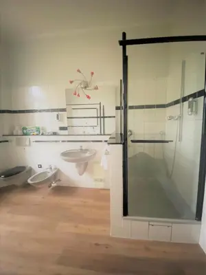 Ein Badezimmer in der Unterkunft P8 Ferienwohnung