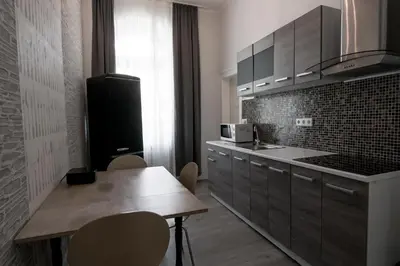 Küche/Küchenzeile in der Unterkunft P8 Ferienwohnung
