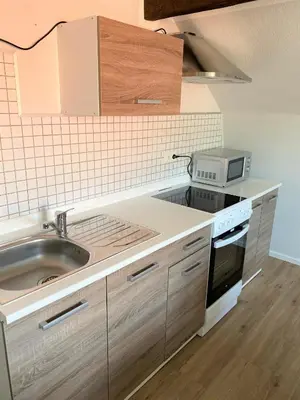 Küche/Küchenzeile in der Unterkunft P8 Ferienwohnung