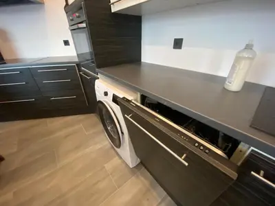 Küche/Küchenzeile in der Unterkunft Stadtquartier Hoesch