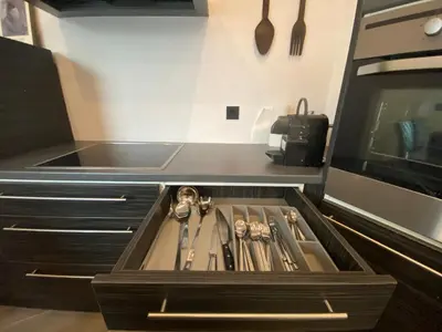 Küche/Küchenzeile in der Unterkunft Stadtquartier Hoesch