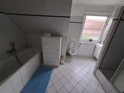 Ein Badezimmer in der Unterkunft Monteurzimmer/Ferienwohnung Brauckstraße, Gladbeck