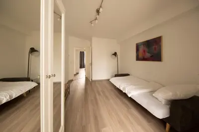 Ein Bett oder Betten in einem Zimmer der Unterkunft JayBnB - Gemütliches Apartment direkt am Hafen von Dortmund