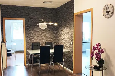 Ein Sitzbereich in der Unterkunft 3 room holiday flat