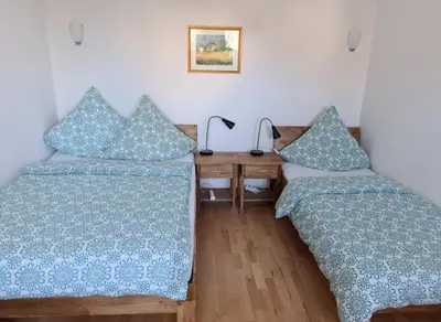 Ein Bett oder Betten in einem Zimmer der Unterkunft Grünental Unten