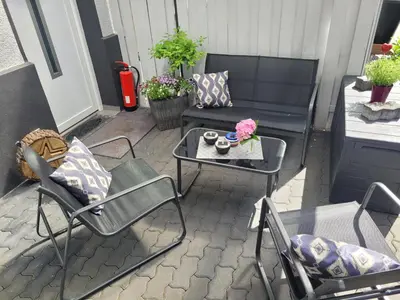 Ein Sitzbereich in der Unterkunft Ferien-, Monteurswohnung in Bottrop