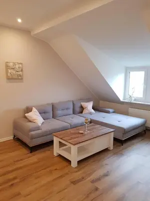 Ein Sitzbereich in der Unterkunft Wolke 7