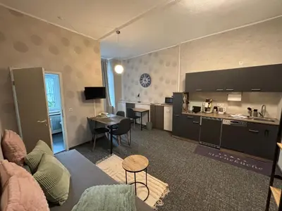 Küche/Küchenzeile in der Unterkunft Apartments Starlight Hotel Wiesmann