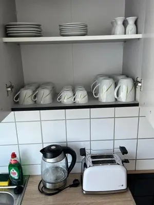 Küche/Küchenzeile in der Unterkunft Zimmer für Monteure, Handwerker oder Reisende