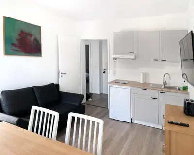 Küche/Küchenzeile in der Unterkunft JayBnB - Office Apartment zentral zur Dortmunder Innenstadt
