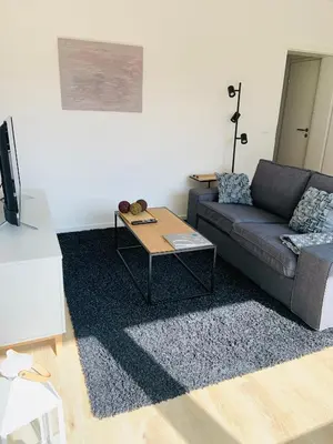 Ein Sitzbereich in der Unterkunft Skandi-Home Wohnung ruhige Lage NEU - Düsseldorf Nord